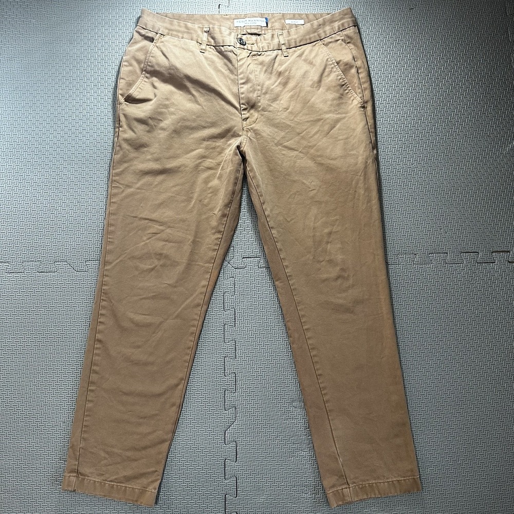 Men's Tan Chino Pants - Slim Fit
